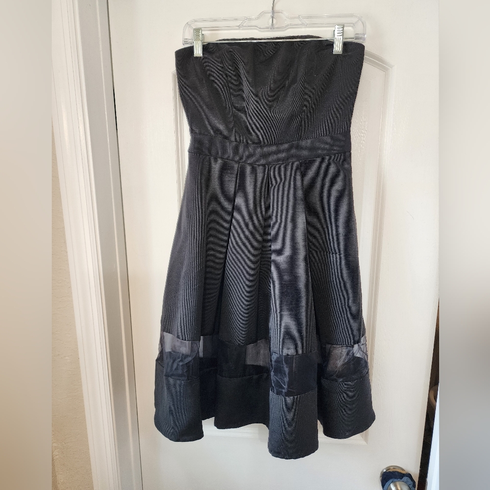 Express Strapless Black Cocktail Dress